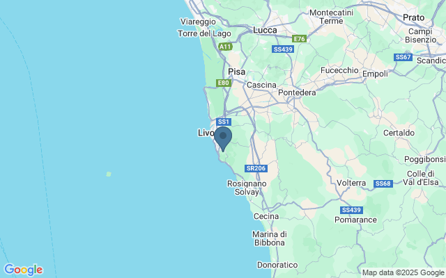 Kaart met locatie Santuario di Montenero